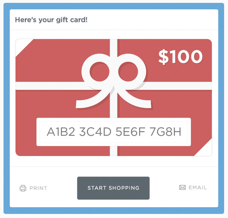 shopify gift card